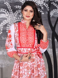 ARM 5197 Rahika Full LONG Dress  - Red, M-38