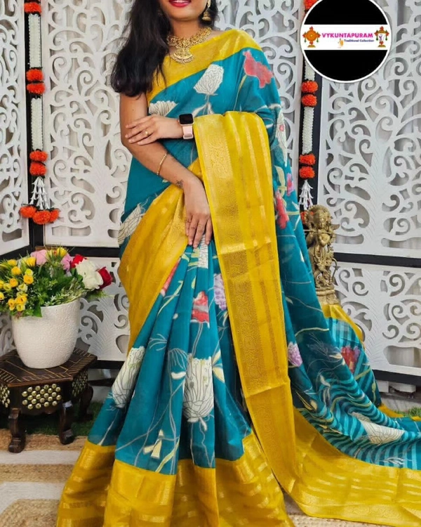 DSS 5199 VYAKUNTPURAM Brand Saari  - Blue
