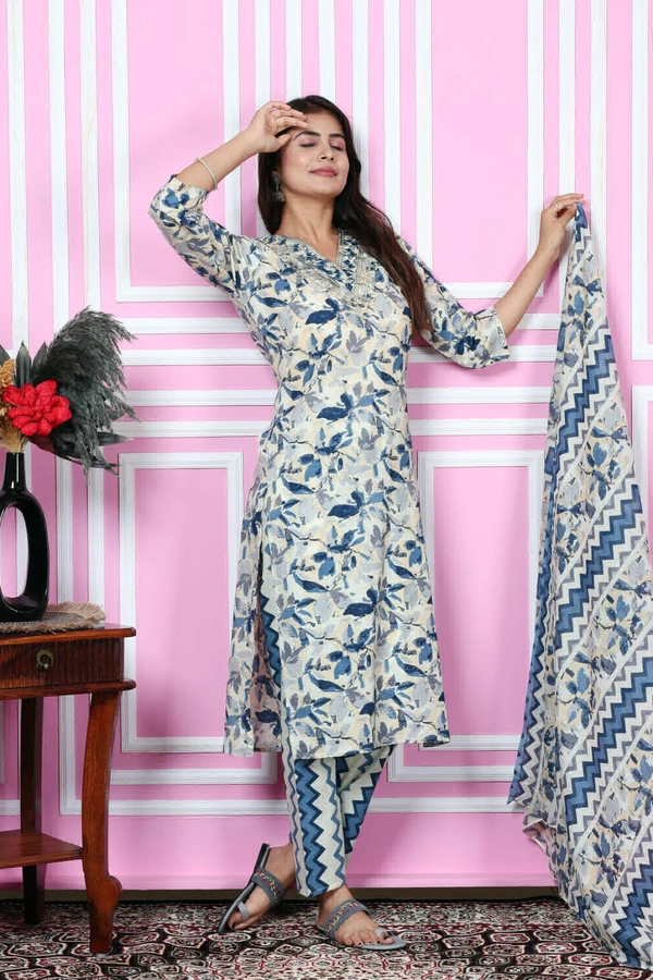 LKT 5229 Beautiful Kurti Set  - Blue, M-38