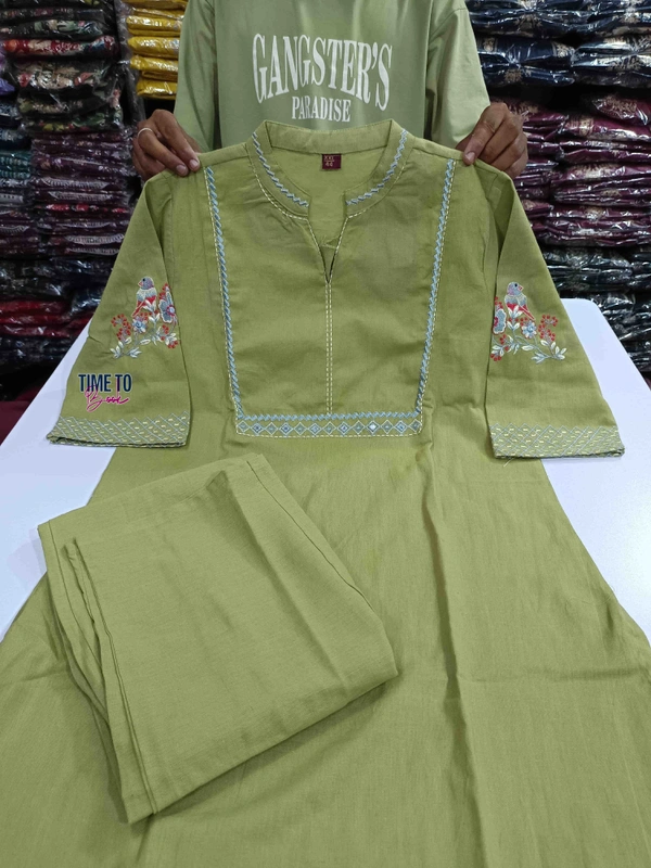 KDJ 5257 Beautiful Kurti Set  - green, M-38