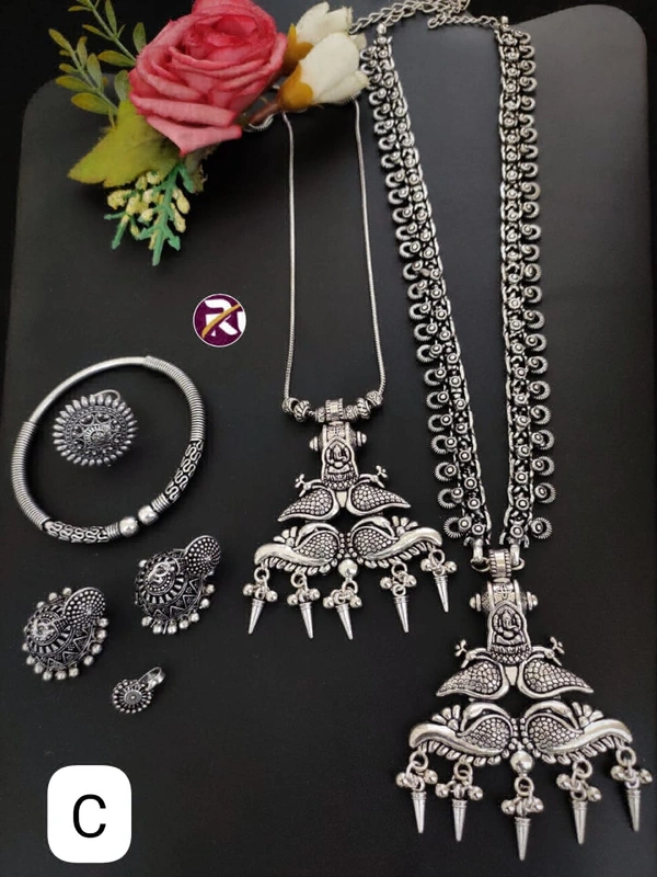 5273 Oxidised Beautiful Set - C
