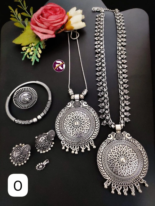 5273 Oxidised Beautiful Set - O