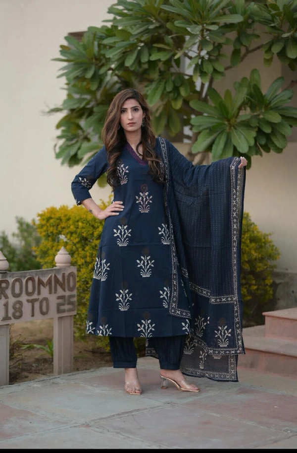 LKT 5284 Straight Kurti Plazo Pant And Dupatta  - M-38