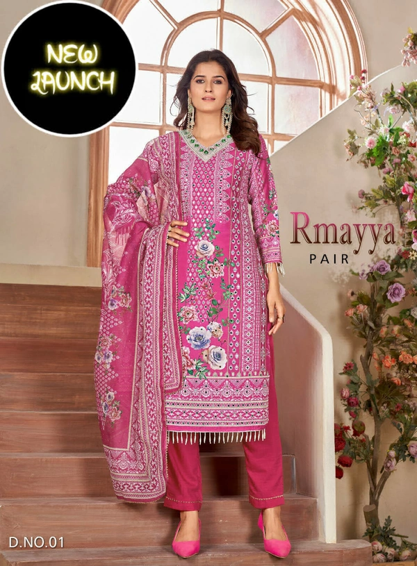 ARM 5289 Beautiful Kurti Set  - pink, L-40