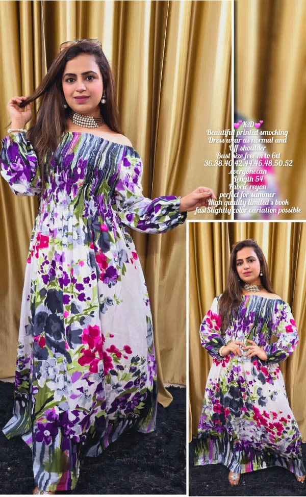 KD18 5293 Beautiful Dress  - purple, XXXXL-48