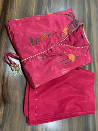 KDJ 5300 Beautiful Collar Kurti Set  - pink, XXL-44