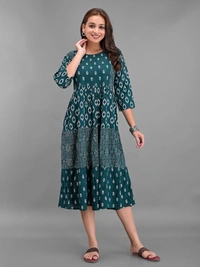 NSJ 5306 Long Frock  - Pine Green, M-38