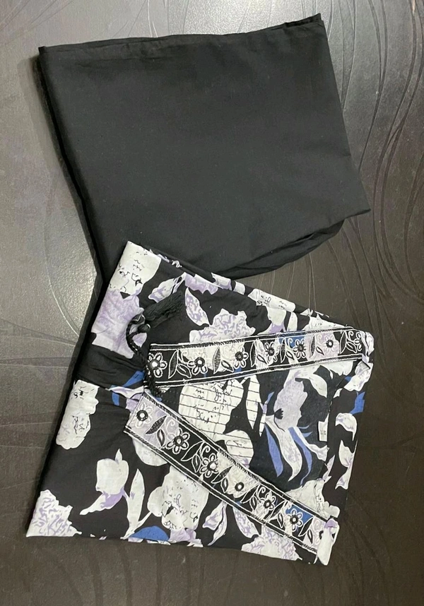 5039 New a line, kurti pant sets  Embroidery work  Heavy Cotton  - 2XL-44