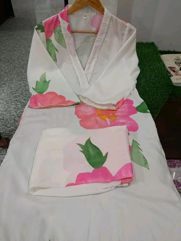 SF2 5042  New Floral  Kurta Pant set  lace Work  comfortable  and classy🥰 - 3XL-46