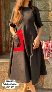 SF2 5045  Black Color  bold is beautiful stunning  dress and pocket  - L-40