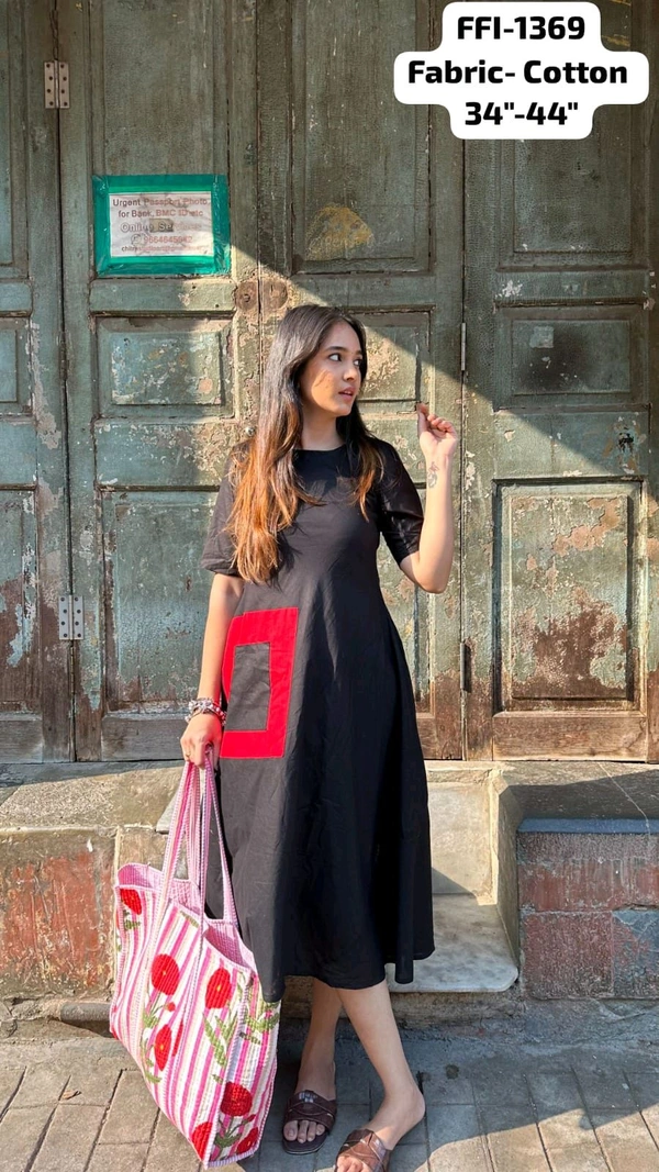 SF2 5045  Black Color  bold is beautiful stunning  dress and pocket  - XL-42