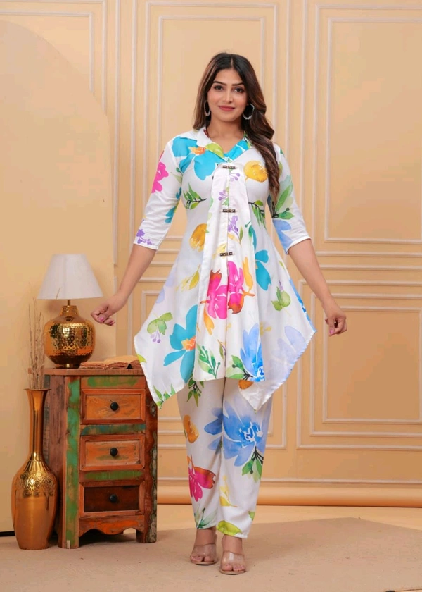 KDJ 5048 New  MUSLIN PARTY WEAR  CORD SET2 Most beautiful Pant Fabric pure Muslin  afgani style Full comfortable soft fabric - M-38