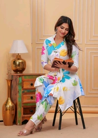 KDJ 5048 New  MUSLIN PARTY WEAR  CORD SET2 Most beautiful Pant Fabric pure Muslin  afgani style Full comfortable soft fabric - M-38
