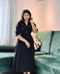 KDJ 5049 New cotton Party Wear Gown Hand work - XL-42