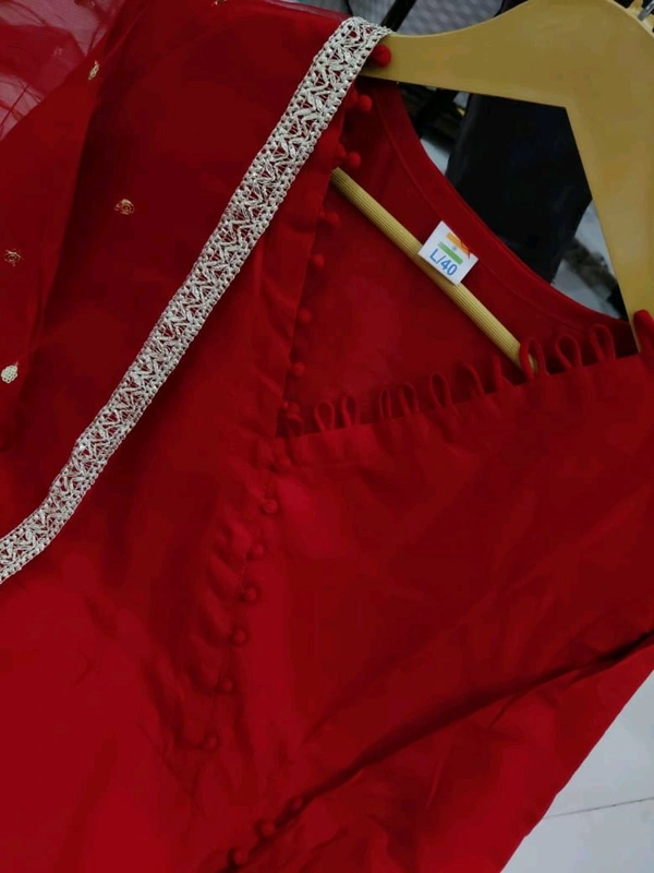 SF3 5051 *New kurti pant duppta  reyon Kurti Net dupatta  sequence embroidery - 2XL-44