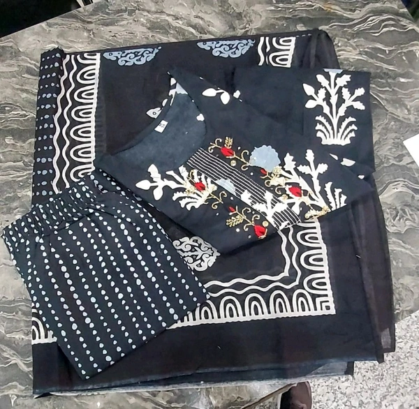 SF3 5052 NEW LUNCHIN *Beautiful Cottan Kurtis pent with Mulmal duptta* - XL-42