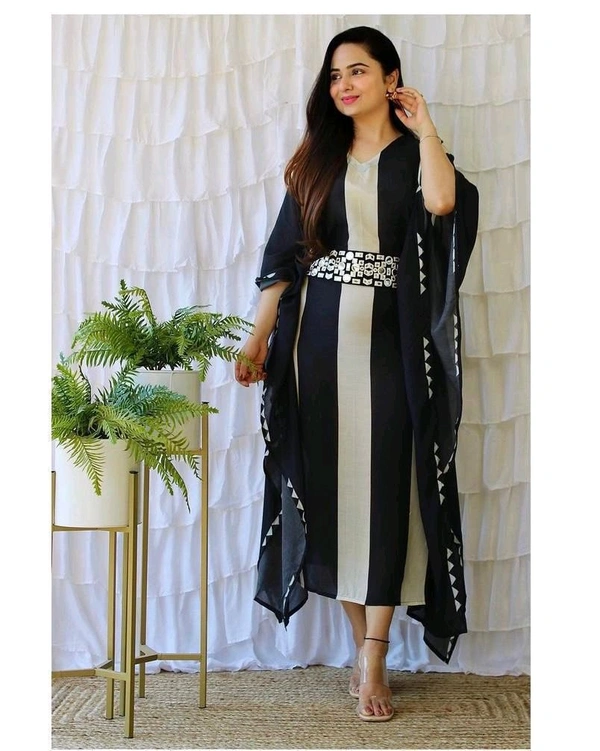SF2 5053 Fashionable Embroidery kaftan  Rayon Fabric  - M-38