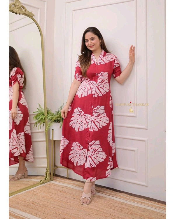 SF2 5059 *Premium cotton printed fir flair dress   - 3XL46