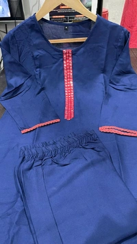 SF2 5368  Kurta pant set with real mirror work* - M-38