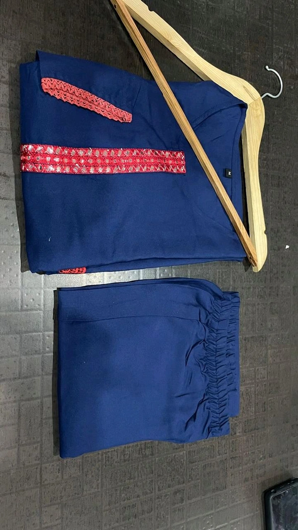 SF2 5368  Kurta pant set with real mirror work* - M-38