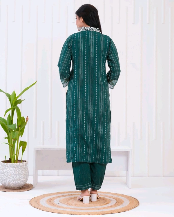 KDJ 5362  new Kadhi Kurta duptta with pant set - Blue Stone, 2XL-44