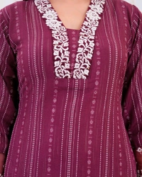 KDJ 5362  new Kadhi Kurta duptta with pant set - Night Shadz, XL-42