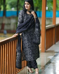 KF3 5367  Heavy Reyon and Heavy  Gotta  wark  Kurti with Pant Dupatta  - M-38