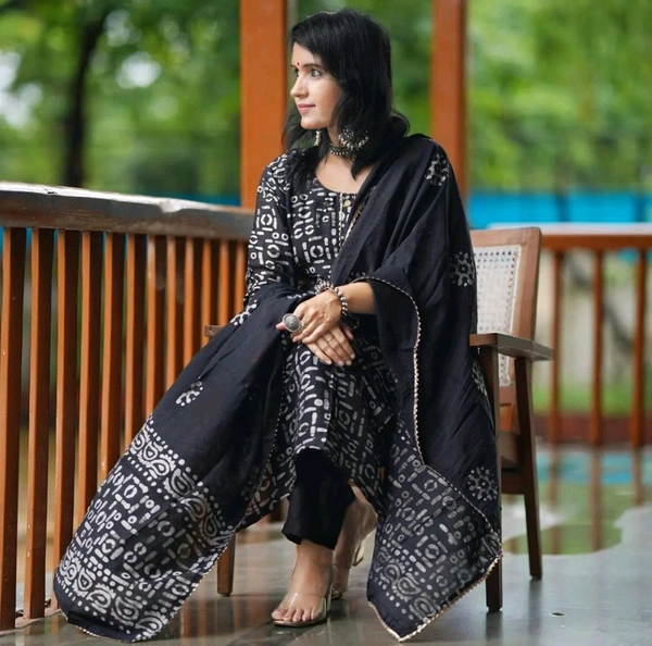 KF3 5367  Heavy Reyon and Heavy  Gotta  wark  Kurti with Pant Dupatta  - 2XL-44