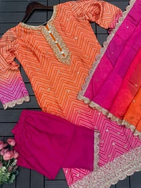 SF3 5367 HAVY CHINON WEAR TOP AND PLAZZO. WITH FANCY DUPPATA AND EMBROIDERY  - Web Orange, L-40
