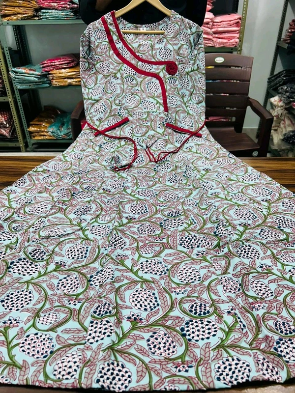 SF2 5368 *News Beautiful Reyon  printed Gown dress  - L-40