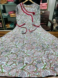 SF2 5368 *News Beautiful Reyon  printed Gown dress  - 3XL-46