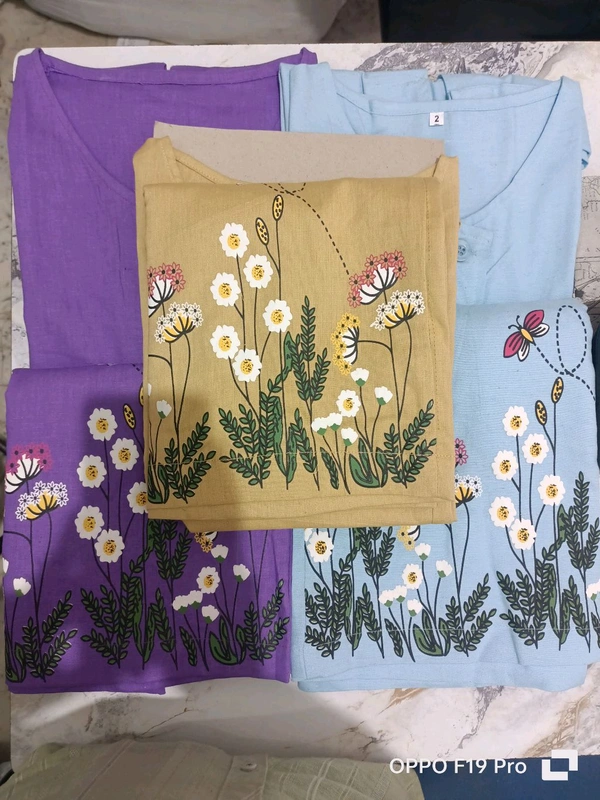 KD18 5371 Trending Beautiful Cotton  Cord Set - Gold, 2XL-44