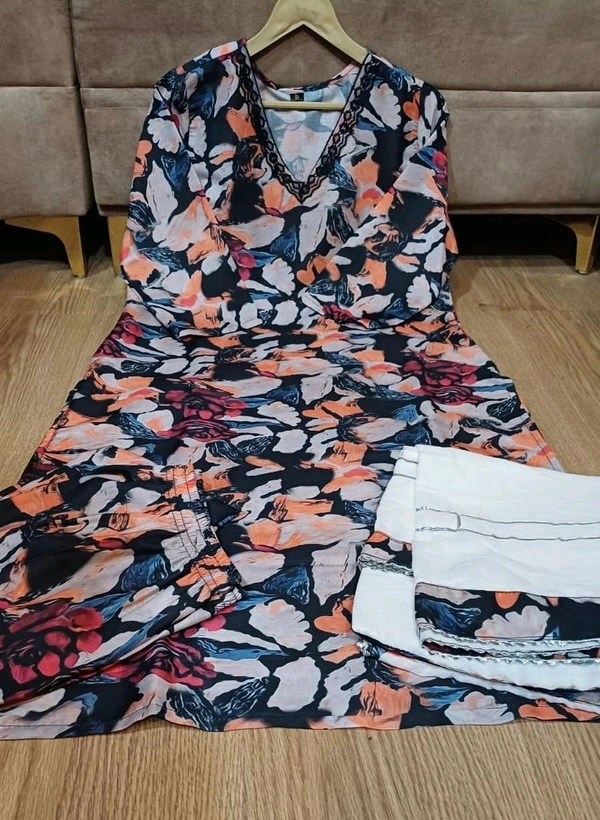 SF2  5374   *cotton *Kurti-Maslen digital prin  KURTI PANT Dupatta  - M-38