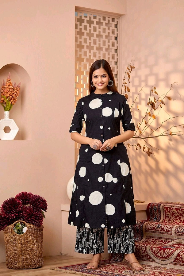 SF2 5377 New launch cotton  Designer Co-erd set in *Aline kurti pattern paired with Ankle length pant - M-38