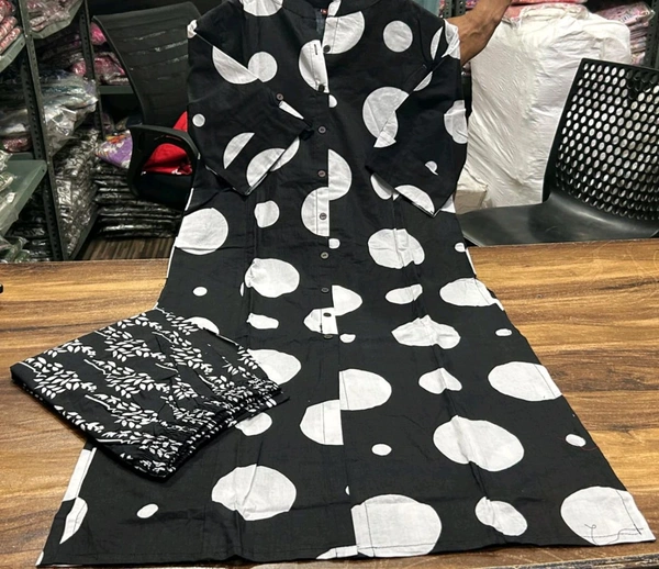 SF2 5377 New launch cotton  Designer Co-erd set in *Aline kurti pattern paired with Ankle length pant - 2XL-44