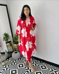 SF4 5394  Beautiful Cottan  kurti pent Design for Gorgeous   - Red, 3XL-46