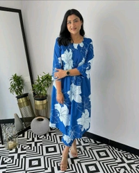 SF4 5394  Beautiful Cottan  kurti pent Design for Gorgeous   - Blue, 3XL-46