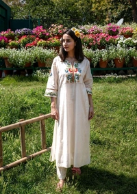 SF2 5396  NEW COTTON  KURTA SET  hand*Work: Embroidery and Aari work* - XL-42