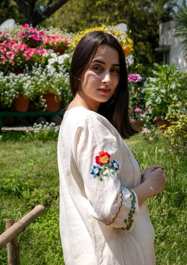 SF2 5396  NEW COTTON  KURTA SET  hand*Work: Embroidery and Aari work* - 2XL-44
