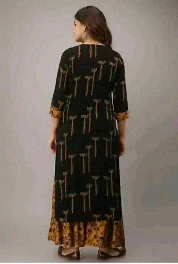 SF2 5399 Reyon  print kurti with sharara set. - 2XL-44