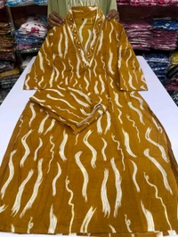 SF2 5400 DISIGNER CORD- SET  beautifully decorated with hand embroidery weaving PREMIUM COTTON WITH MIRROR WORK  - Yellow, 2XL-44