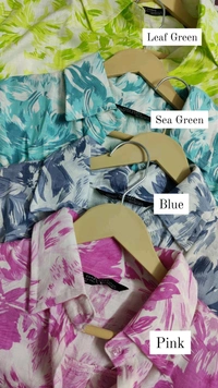 KD18 5407 VERY PRETT  COTTON PRINTED CORD SET - Blue, XL-42