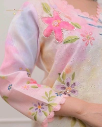 SF3 5421 HEVAY SHIFLI FABRIC DIGITAL PRINTING HAND WORK  KHATLI SUIT SET  - 2XL-44