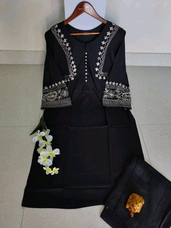 SF2 5429 Reyon aari work kurta Pant set. Get your hands on our beautiful   - M-38