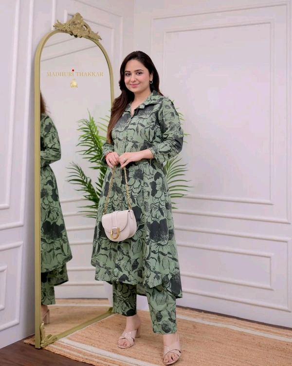 SF2 5448  RAYON Kurti Pant Beautiful Print  - L-40