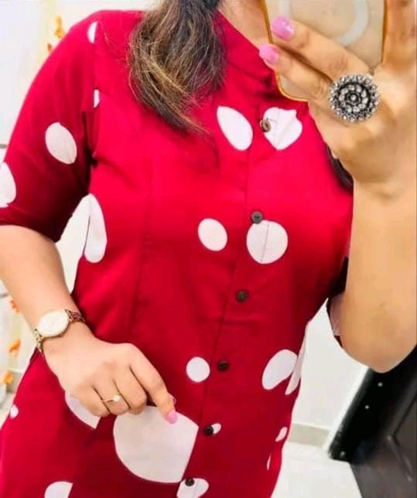 SF2 5449 Premium  cotton kurti Pent set  designer Co-erd set in Aline pattern   - Red, 2XL-44