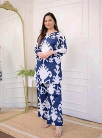 SF2  5454 Beautiful  Rayon Fabric Codeset - Blue, XL-42