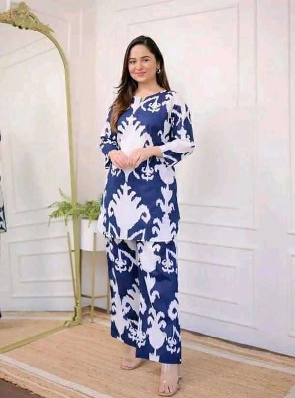 SF2  5454 Beautiful  Rayon Fabric Codeset - Blue, XL-42
