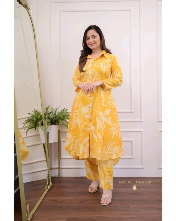 SF2  5461 A Beautiful cotton co-ord set that's perfect for work   - 2XL-44, Yellow