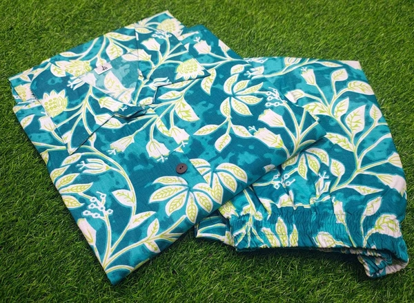 SF2  5461 A Beautiful cotton co-ord set that's perfect for work   - 3XL-46, Blue